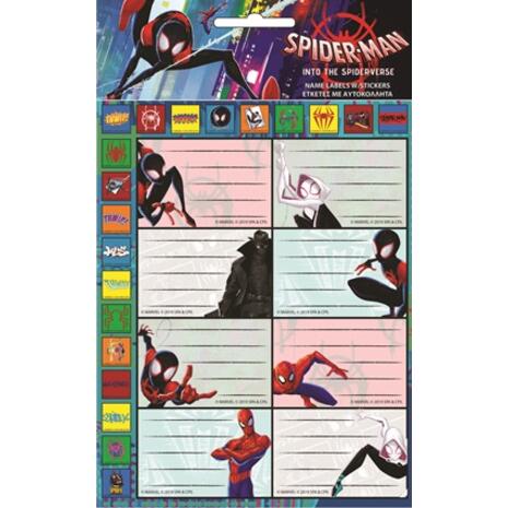 Σχολικές ετικέτες GIM  Hot Stamping Spiderman Amazing (συσκευασία 8 ετικετών) (777-51649)