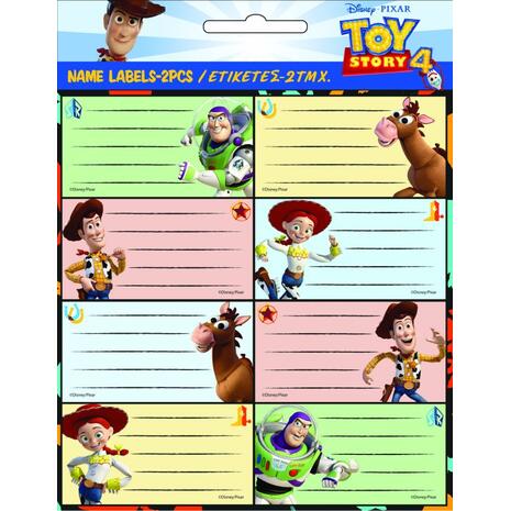 Σχολικές ετικέτες GIM Toy Story 4 (συσκευασία 16 ετικετών) (773-23046)