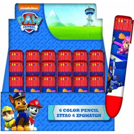 Στυλό GIM 6 χρωμάτων Paw Patrol (334-13648) (Διάφορα χρώματα)