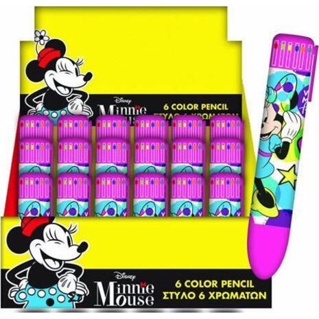 Στυλό GIM 6 χρωμάτων Minnie (340-51648) (Διάφορα χρώματα)