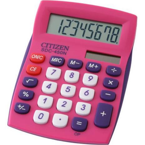 Αριθμομηχανή Citizen SDC-450NPK ρόζ  (8 Ψηφίων)