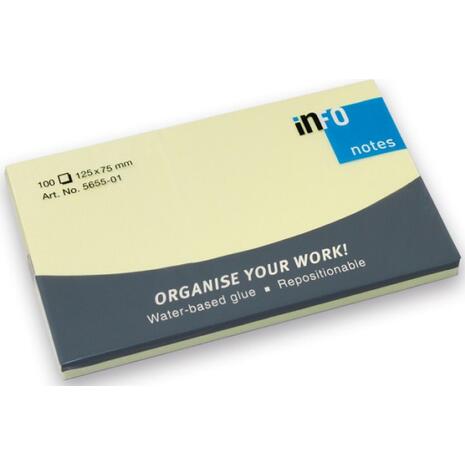 Αυτοκόλλητα χαρτάκια σημειώσεων Info 125x75mm (100 φύλλων)