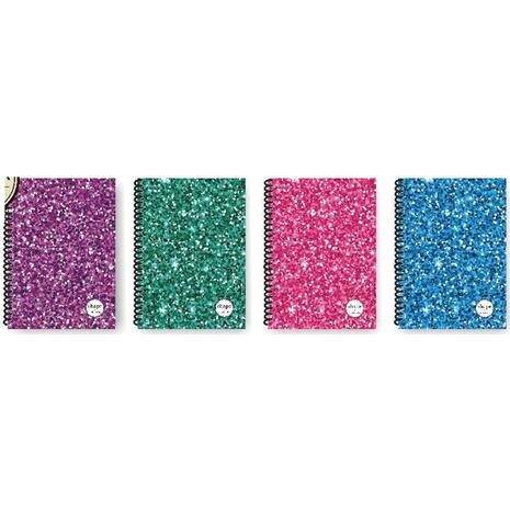 Τετράδιο Σπιράλ Shape Glitter 4 θεμάτων 17x24cm 120 φύλλων (Διάφορα σχέδια)
