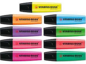 Μαρκαδόρος υπογράμμισης Stabilo Boss σε διάφορα χρώματα