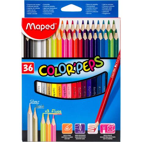 Ξυλομπογιές MAPED Color' Peps πακέτο 36 τεμαχίων