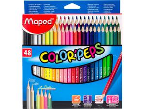 Ξυλομπογιές MAPED Color' Peps πακέτο 48 τεμαχίων