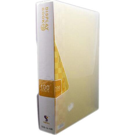 Ντοσιέ SUNFULL 100 διαφανείς θήκες display book (Κίτρινο)