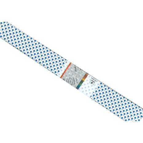 Χαρτί γκοφρέ πουά άσπρο - μπλέ 50 x 250 cm
