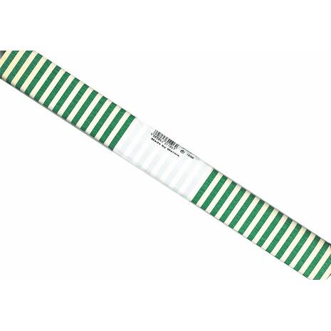 Χαρτί γκοφρέ ριγέ άσπρο - πράσινο 50 x 250 cm
