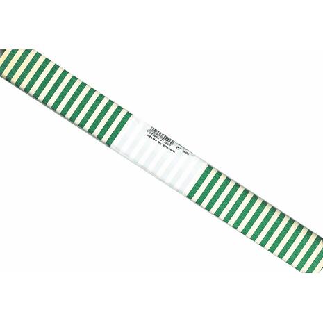 Χαρτί γκοφρέ ριγέ άσπρο - πράσινο 50 x 250 cm