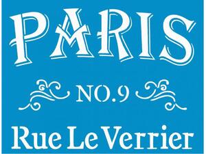 Στένσιλ "PARIS-RUE LA VERRIER" 30x30cm