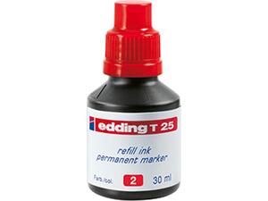 Μελάνι για μαρκαδόρο ανεξίτηλο EDDING T-25 30ml κόκκινο