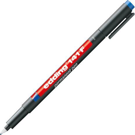 Μαρκαδόρος ανεξίτηλος διαφανειών EDDING 141F 0.6mm μπλε