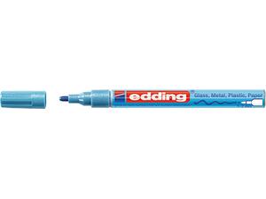 Μαρκαδόρος ανεξίτηλος EDDING 751 1-2mm γαλάζιος μεταλλικός