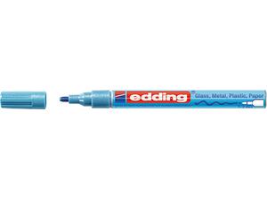 Μαρκαδόρος ανεξίτηλος EDDING 751 1-2mm γαλάζιος μεταλλικός
