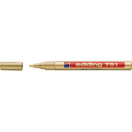 Μαρκαδόρος ανεξίτηλος EDDING 751 1-2mm χρυσός