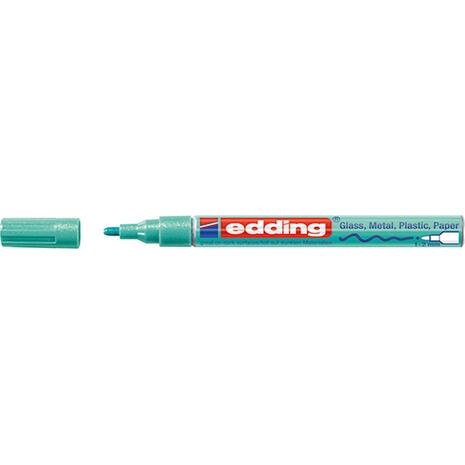 Μαρκαδόρος ανεξίτηλος EDDING 751 1-2mm πράσινος μεταλλικός