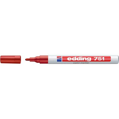 Μαρκαδόρος ανεξίτηλος EDDING 751 1-2mm κόκκινος