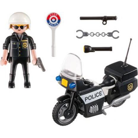 Playmobil Βαλιτσάκι Αστυνόμος με Μοτοσικλέτα (5648).