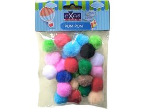 Σφουγγαράκια pom-pom eX-HOBBY 2,5cm συσκευασία 25 τεμαχίων