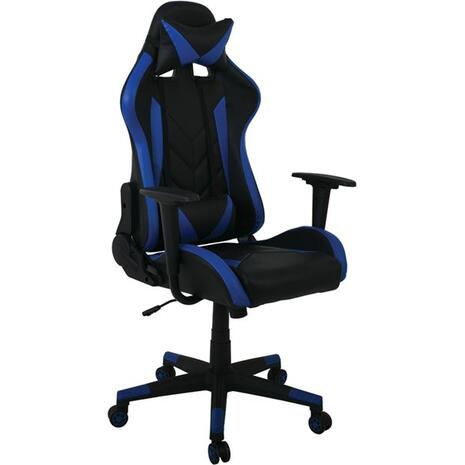 Πολυθρόνα Gaming Relax PVC [Ε-00020543] ΕΟ589,1 Μαύρο/Μπλέ (Μπλε)