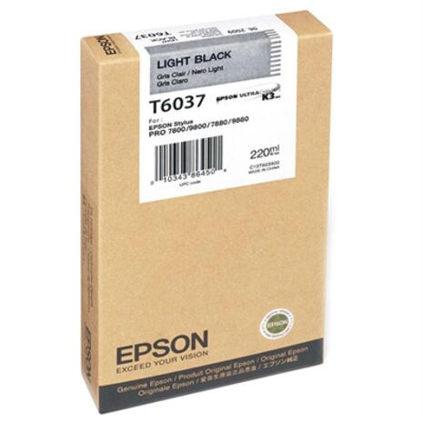 Μελάνι εκτυπωτή EPSON T6037 Light Black 220ml (C13T603700) (Black)