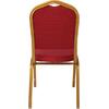 HILTON Καρέκλα Μέταλλο Βαφή Gold, Ύφασμα Κόκκινο (ΕΜ513) (Κόκκινο)