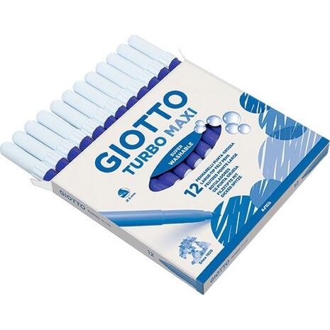 Μαρκαδόροι Giotto Turbo Maxi 5mm μονόχρωμοι μπλε σκούρο (συσκευασία 12 τεμαχίων) (456032)
