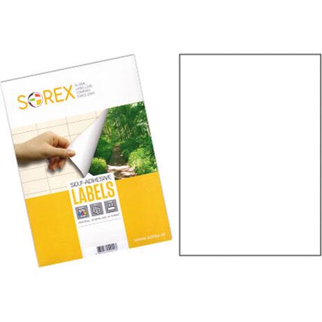 Ετικέτες αυτοκόλλητες SOREX 210 x 297mm (Λευκό)