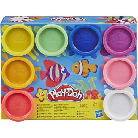 Βαζάκια Πλαστελίνης Sea Rainbow Hasbro Play-Doh (2 Σχέδια)