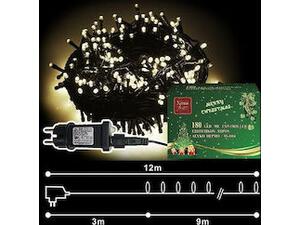 180 Χριστουγεννιάτικα Λαμπάκια LED Θερμό Λευκό φως (93-1004)