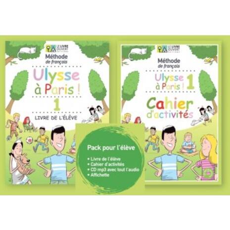 Ulysse à Paris 1 (pack élève) Livre de l'élève + Cahier d’activités + affichette (978-618-5258-34-4)