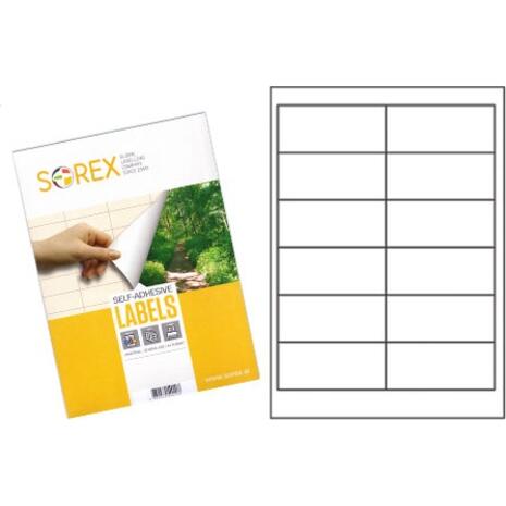Ετικέτες αυτοκόλλητες SOREX  97 x 42.3mm (Λευκό)