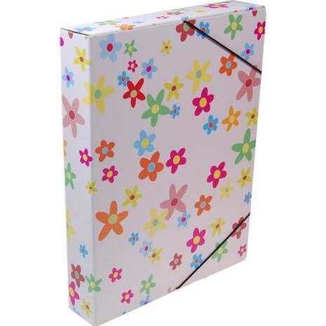 Κουτί Αρχειοθετήσης με Λάστιχο "Λουλούδια" 33,5x25x5cm