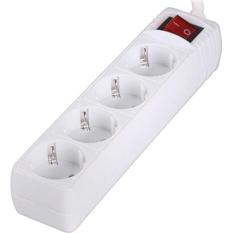 Πολύπριζο 4θ με διακόπτη Electropack 1.5m 3x1.5mm2 λευκό