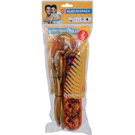 Πολύμπριζο 4 θέσεων με διακόπτη Electropack 1.5Μ 3x1.5mm2  σε διάφορα χρώματα