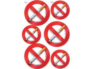 Πινακίδα PVC "No smoking" (6x5-7cm) αυτοκόλλητο