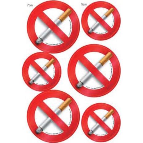 Πινακίδα PVC "No smoking" (6x5-7cm) αυτοκόλλητο