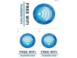 Πινακίδα PVC "Free Wi-Fi" αυτοκόλλητο