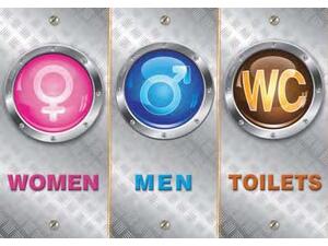 Πινακίδα WC/MEN/WOMEN (3x7x14cm) αυτοκόλλητο