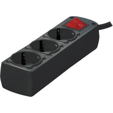 Πολύμπριζο 3 θέσεων με διακόπτη Electropack 1.5m 3x1.5mm2 μαύρο