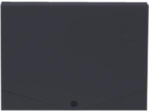 Κουτί αρχειοθέτησης με κουμπί PP 25x33x3cm μαύρο