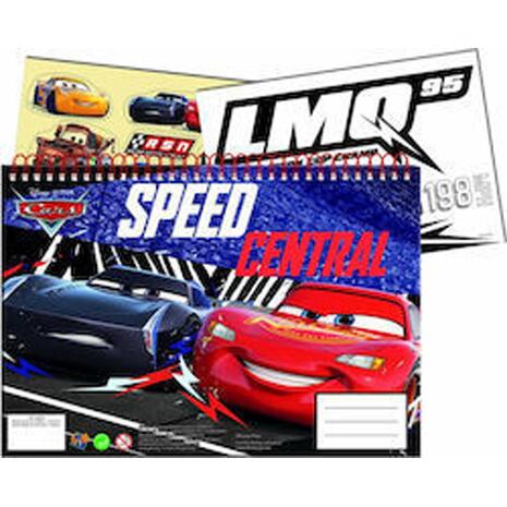 Μπλοκ Ζωγραφικής GIM Α4 40 φύλλων Cars Speed Central +Stickers (341-43416)