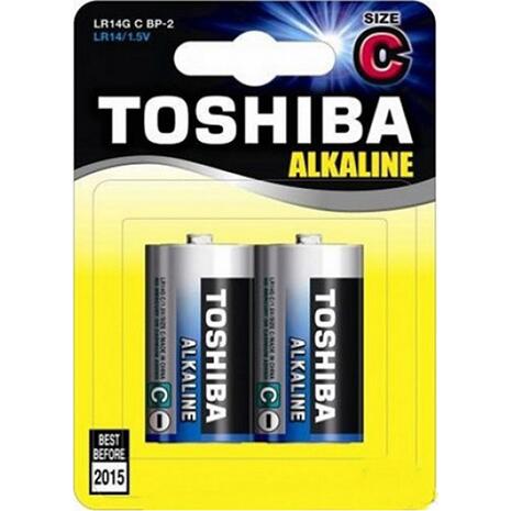Αλκαλικές μπαταρίες TOSHIBA C (LR14) (συσκευασία 2 τεμαχίων)