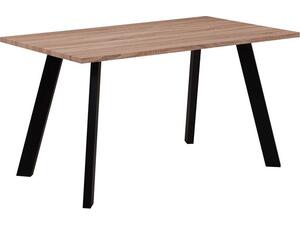 Τραπέζι BAXTER Μέταλλο Βαφή Μαύρο, Sonoma140x80x75cm [Ε-00017470] ΕΜ817 (Καφέ)