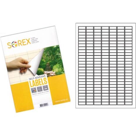 Ετικέτες αυτοκόλλητες SOREX 25.4x10mm (Λευκό)