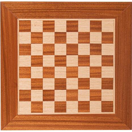 Ξύλινη Χειροποίητη Σκακιέρα WB34M- Mahogany Wood & Oak inlaid handcrafted chessboard 34x34cm (Small)