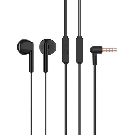 Ακουστικά Celebrat με μικρόφωνο 14mm, 3.5mm, 1.2m μαύρα (G6-BK)