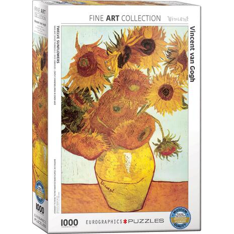 Πάζλ Eurographics 1000τεμ. Twelve Sunflowers by Van Gogh - Officially Licenced Museum