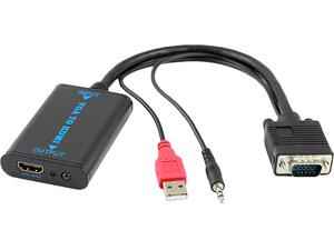 Μετατροπέας POWERTECHαπό VGA-USB-3.5mm audio jack σε HDMI 1.4V, 0.20cm (CAB-H070)